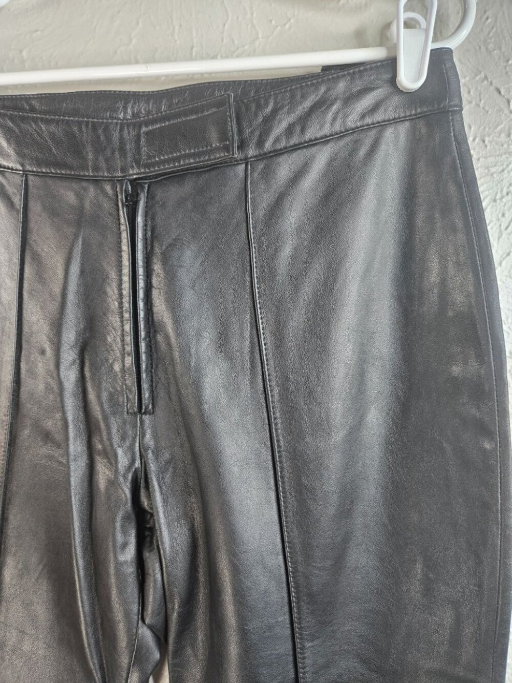 Vintage Wilsons Leather Maxima Pant 12 Black Straight Leg Moto Edgy Grunge Goth - Picture 6 of 11